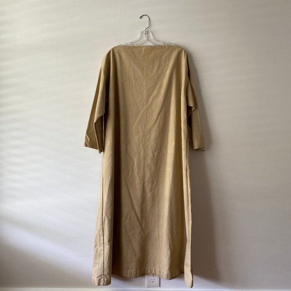 ES Eva Dress in Khaki Cotton Canvas - Picture 2 of 6